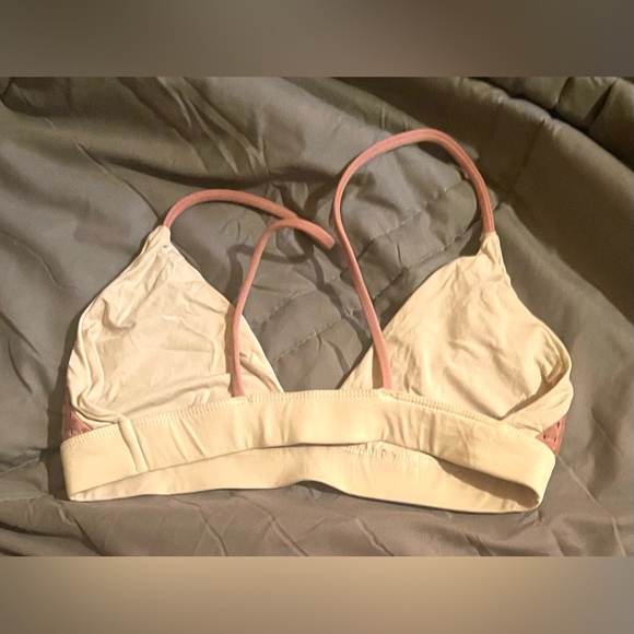 Acacia Swimwear Pink and White Mesh top and bottom (bikini) - Picture 2 of 6
